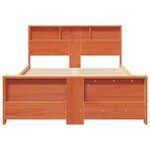 vidaXL Cadre de lit Brun cire 120 x 200 cm Bois d'ingénierie
