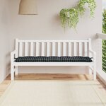 vidaXL Coussin de banc de jardin carreaux noir 180x50x7cm tissu oxford