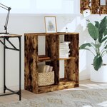 vidaXL Bibliothèque chêne fumé 68 5x32x75 cm bois d'ingénierie