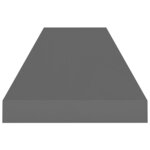 vidaXL Étagère murale flottante Gris brillant 90x23 5x3 8 cm MDF