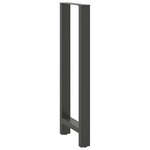 vidaXL Pieds de table de bar Anthracite 2 pièces 50 x (110-111) cm Acier
