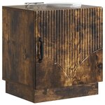 vidaXL Table de chevet Chêne fumé 43 x 34 5 x 47 cm Bois d'ingénierie