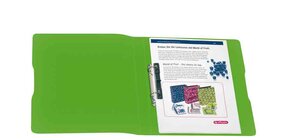 Classeur à anneaux easy orga to go, format A4, 2 pomme opaque. HERLITZ