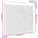 vidaXL Volet roulant aluminium 160x150 cm blanc