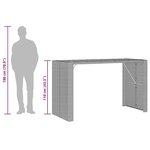 vidaXL Ensemble de bar de jardin 7 Pièces sans coussins gris poly rotin