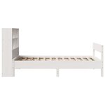 vidaXL Lit bibliothèque sans matelas blanc 90x200cm bois de pin massif