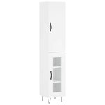 vidaXL Buffet haut Blanc 34 5x34x180 cm Bois d'ingénierie