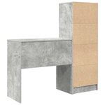 vidaXL Bureau avec rangement 2 Pièces Gris béton 80 x 40 x 76 cm