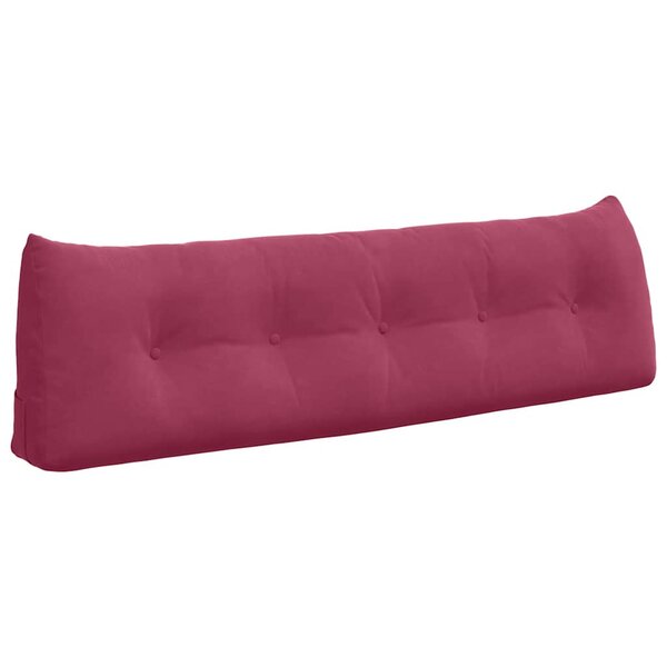 vidaXL Coussin de Dos Bordeaux 160 x 24 x 50 cm Velours