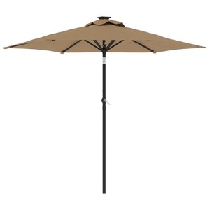 vidaXL Parasol de jardin avec mât en acier taupe 225x225x212 cm
