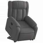 vidaXL Fauteuil inclinable Gris foncé Tissu