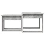 vidaXL Ensemble de tables basses 2 Pièces Gris béton Bois d'ingénierie