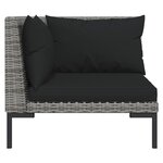 Salon de jardin meuble d'extérieur ensemble de mobilier 7 pièces avec coussins résine tressée gris foncé 02_0017287