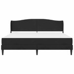 vidaXL Cadre de lit avec tête de lit Noir 200 x 200 cm Velours