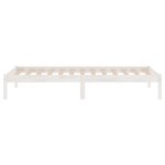 vidaXL Cadre de lit Blanc Bois de pin massif 90x200 cm