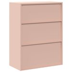 vidaXL Armoire de rangement Rose 80 x 40 x 105 cm Acier