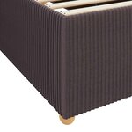 vidaXL Cadre de lit avec matelas Marron foncé 180 x 200 cm tissu