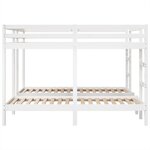 vidaXL Lit superposé triple blanc 200x200/80x200 cm bois de pin massif