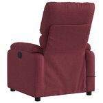 vidaXL Fauteuil de massage inclinable électrique Rouge bordeaux Tissu