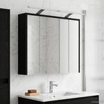 vidaXL Armoire Miroir de Salle de Bain Chêne noir 73 5 x 16 x 62 5 cm