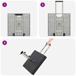 vidaXL Base de Parasol sur Roulettes avec Poignée Granit Noir 29 kg Carrée