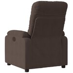 vidaXL Fauteuil inclinable électrique marron tissu microfibre
