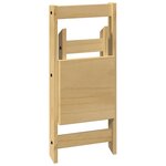 vidaXL Ensemble à manger papillon 5 Pièces Corona pliable cire marron pin