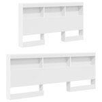 vidaXL Lit bibliothèque Blanc 160x200 cm Bois d'ingénierie