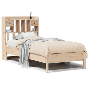 vidaXL Lit bibliothèque sans matelas 90x200 cm bois de pin massif