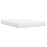 vidaXL Sommier à lattes de lit avec matelas Blanc 140x200cm Similicuir