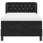vidaXL Lit à ressorts avec tête de lit Noir 90 x 200 cm Velours