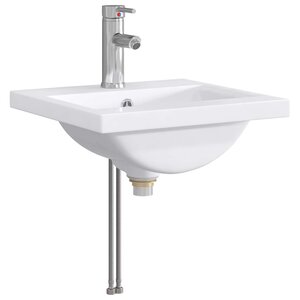 vidaXL Lavabo de salle de bain avec robinet et évacuation Chrome