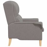 vidaXL fauteuil Taupe 76 x 94 x 102 cm tissu