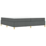 vidaXL Lit à ressorts avec matelas Gris foncé 200 x 200 cm tissu