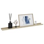 vidaXL Étagères murales 4 Pièces blanc et chêne sonoma 100x9x3 cm