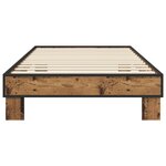 vidaXL Cadre de lit Bois ancien 80 x 200 cm Bois d'ingénierie