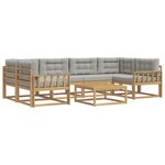 vidaXL Ensemble de canapés d'extérieur 5 pc Blanc et gris clair