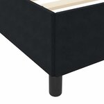 vidaXL Cadre de lit Noir et blanc et noir 200 x 200 cm Velours