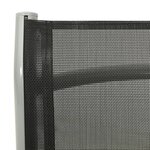vidaXL Chaises de jardin lot de 2 Textilène et aluminium Argenté