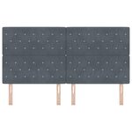 vidaXL Tête de lit capitonnée gris foncé 180 cm en velours