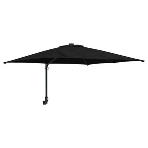 vidaXL Parasol de jardin Noir et Noir 248.5 x 247.5 x 160 cm