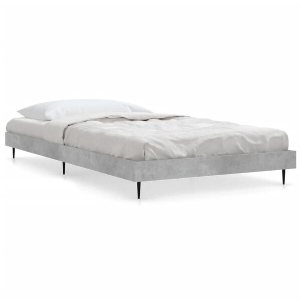 vidaXL Cadre de lit sans matelas gris béton 90x200 cm