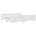 vidaXL Cadre de lit sans matelas blanc 200x200 cm bois massif de pin