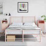 vidaXL Tables de chevet 2 Pièces rose 36x39x78 cm acier