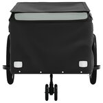 vidaXL Remorque de vélo noir et gris 45 kg fer