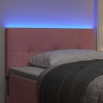 vidaXL Tête de lit avec des lumières à LED Réglable Rose 80 cm Velours