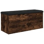 vidaXL Banc de rangement chêne fumé 102x42x45 cm bois d'ingénierie