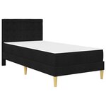 vidaXL Cadre de lit avec matelas Noir 100 x 200 cm Tissu