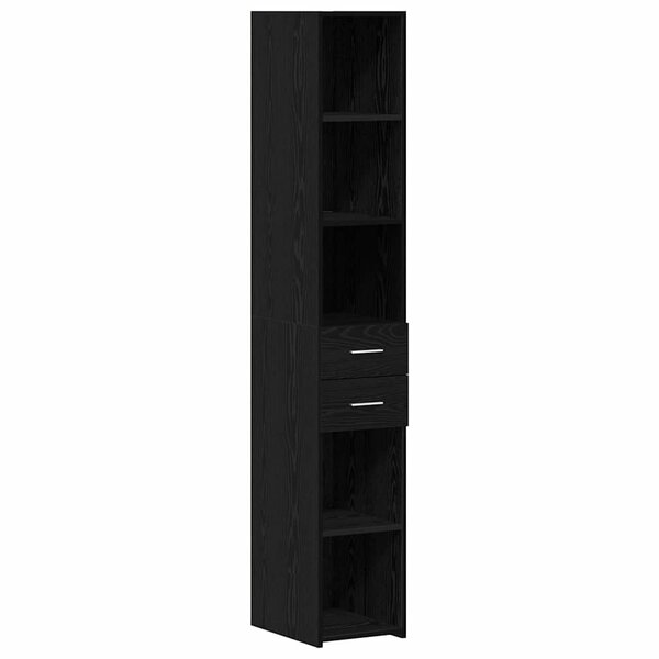 vidaXL Haut Armoire Chêne noir 30 x 42.5 x 185 cm Bois d'ingénierie