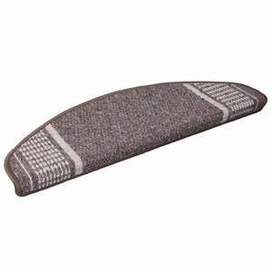 vidaXL Tapis d'escalier auto-adhésifs 15 Pièces Marron 65 x 21 x 4 cm